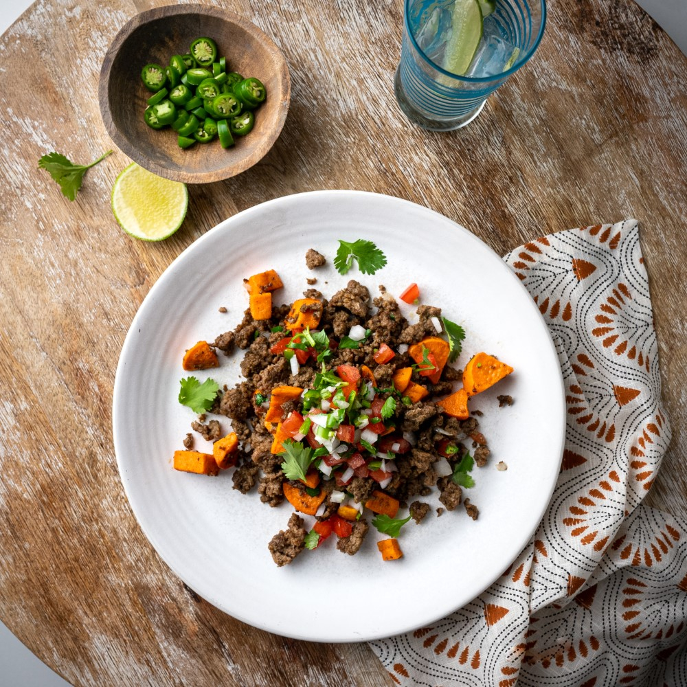 Tex-Mex Ground Turkey Sweet Potato Picadillo